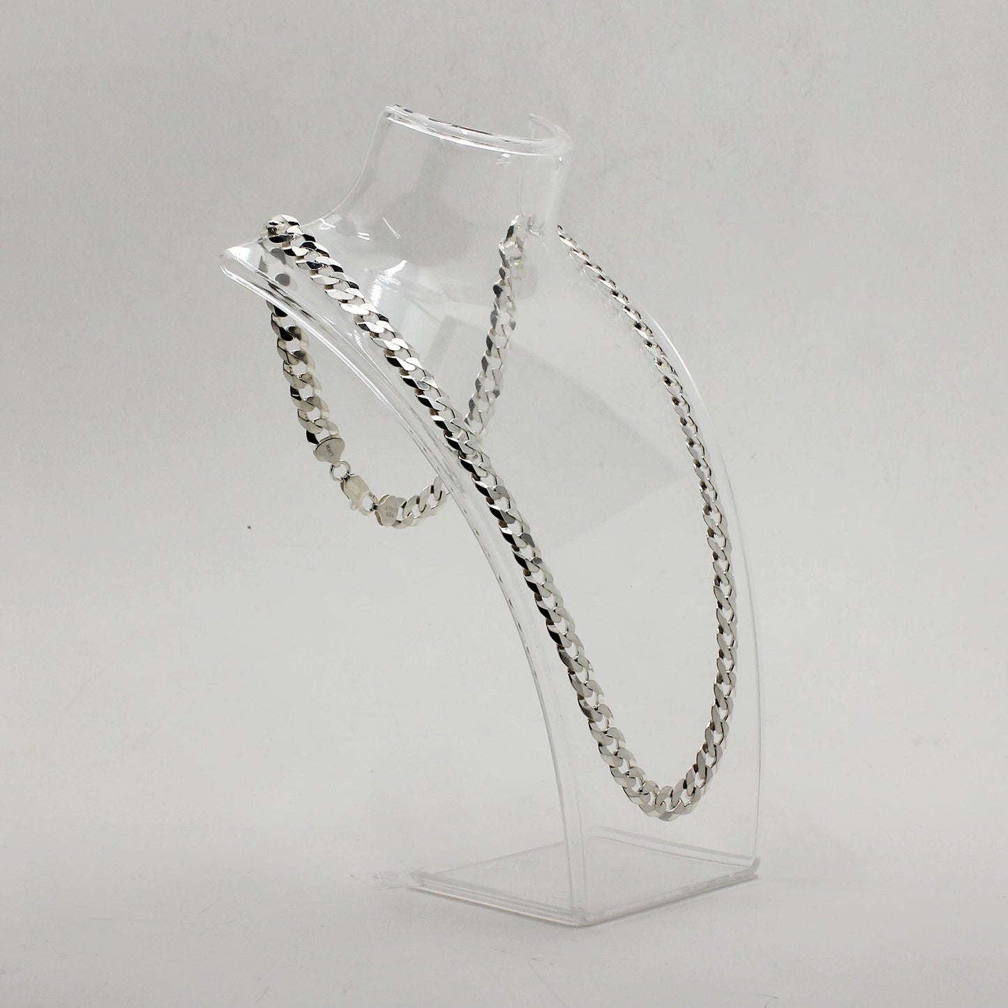 Sterling Silver Curb Link Necklace - 23"