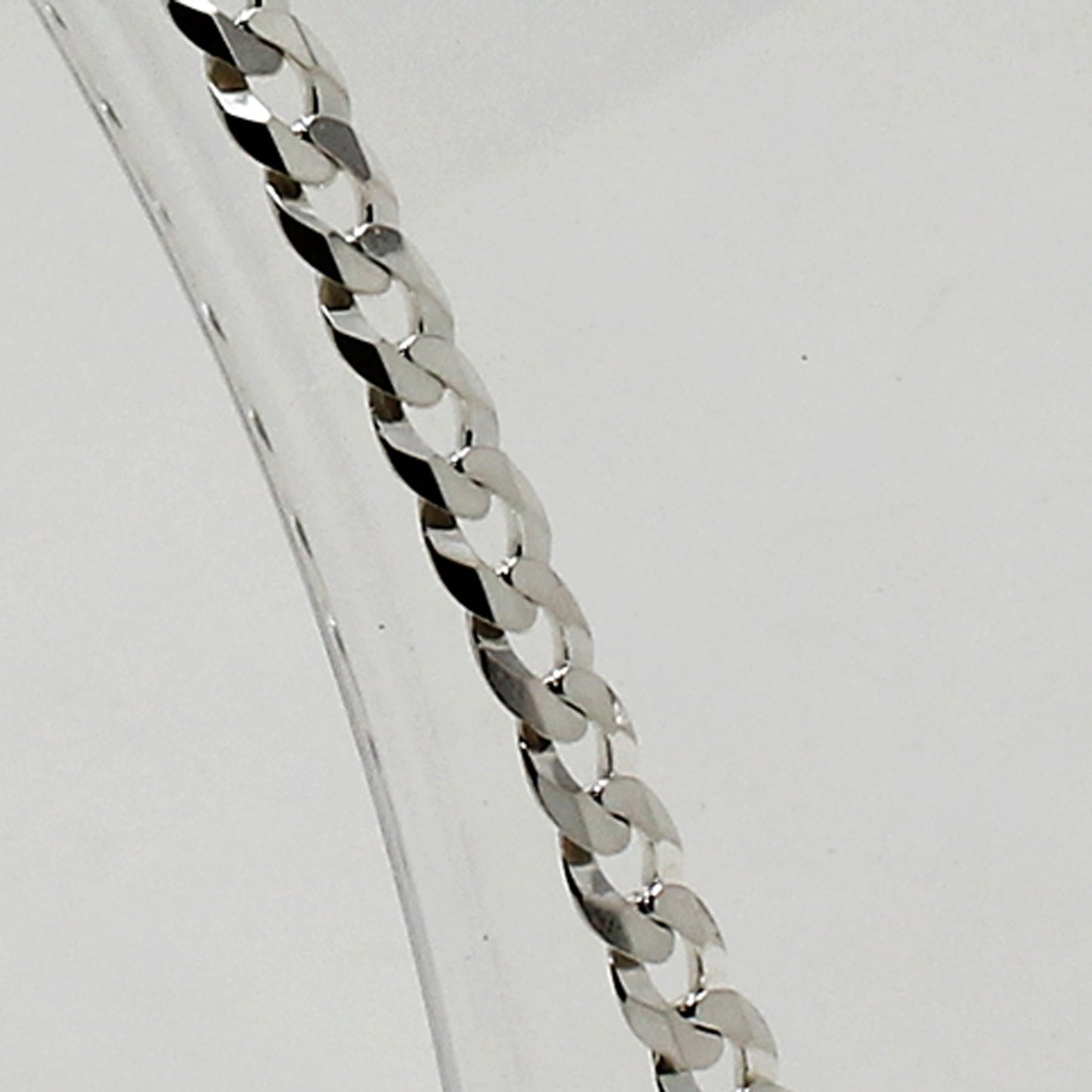 Sterling Silver Curb Link Necklace - 23"
