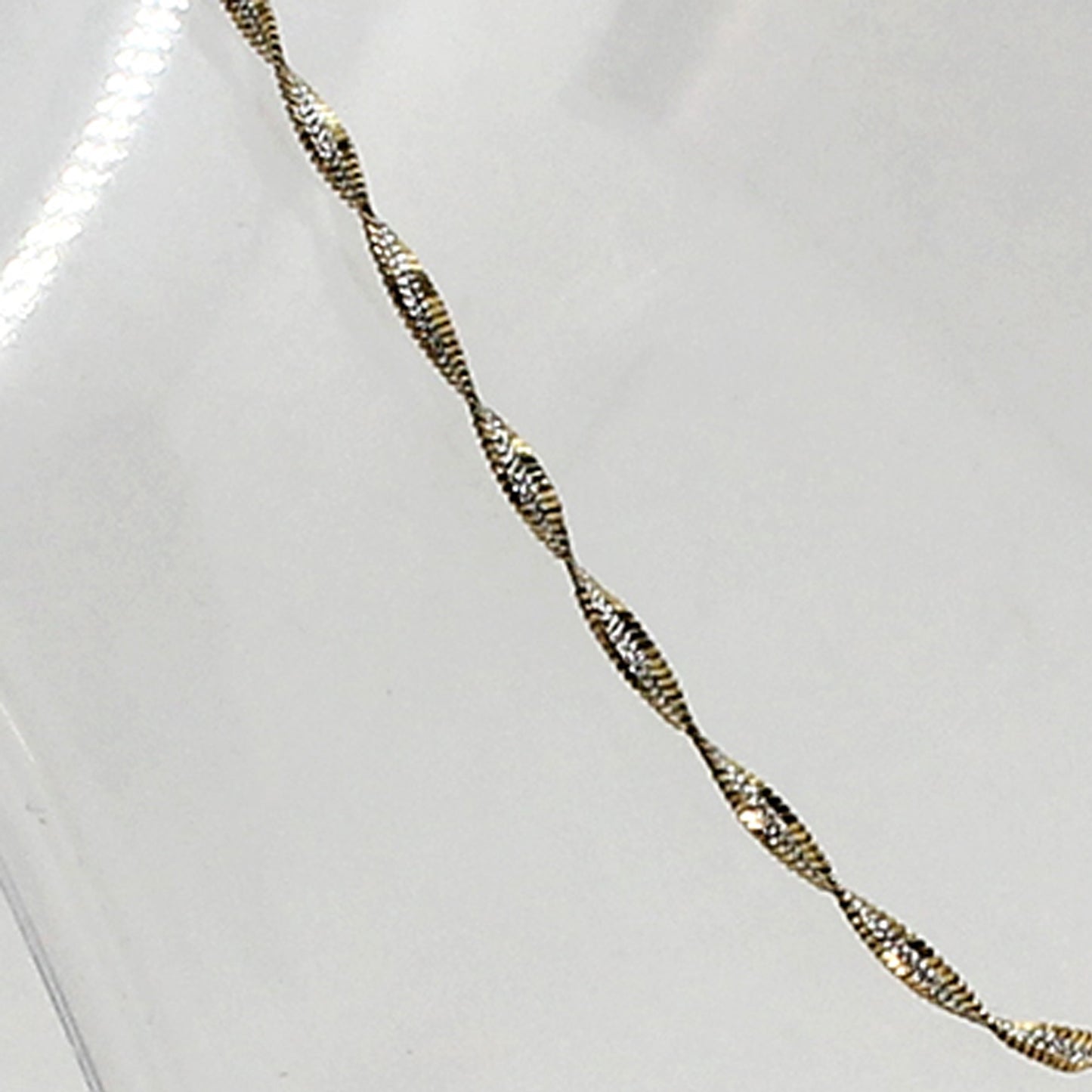 Sterling Silver Gold-Plated Twist Necklace - 19.5"