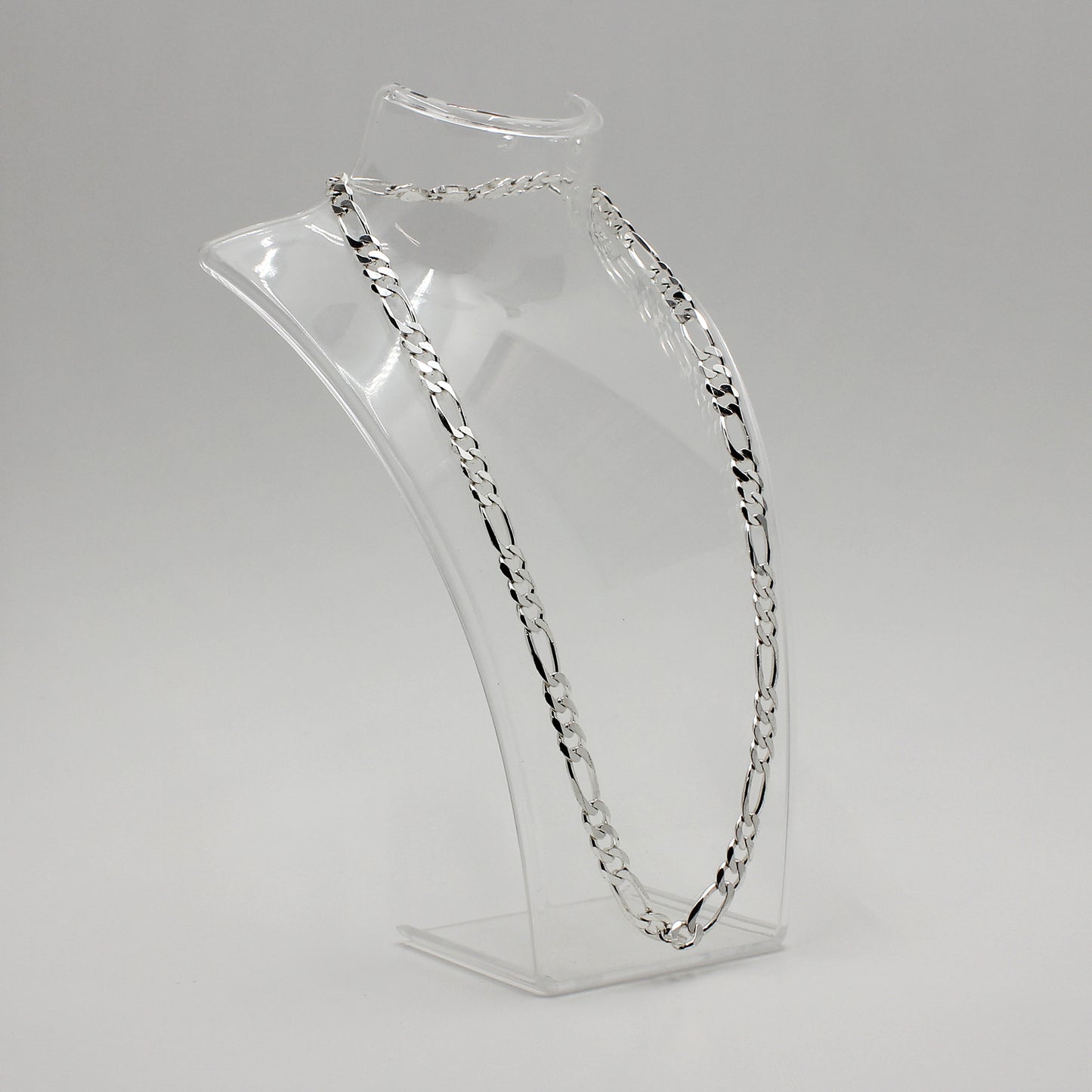 Sterling Silver Figaro Link Necklace - 20"