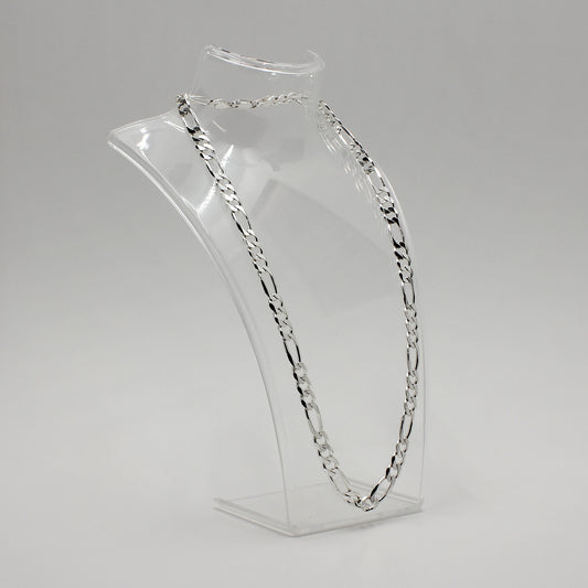 Sterling Silver Figaro Link Necklace - 20"