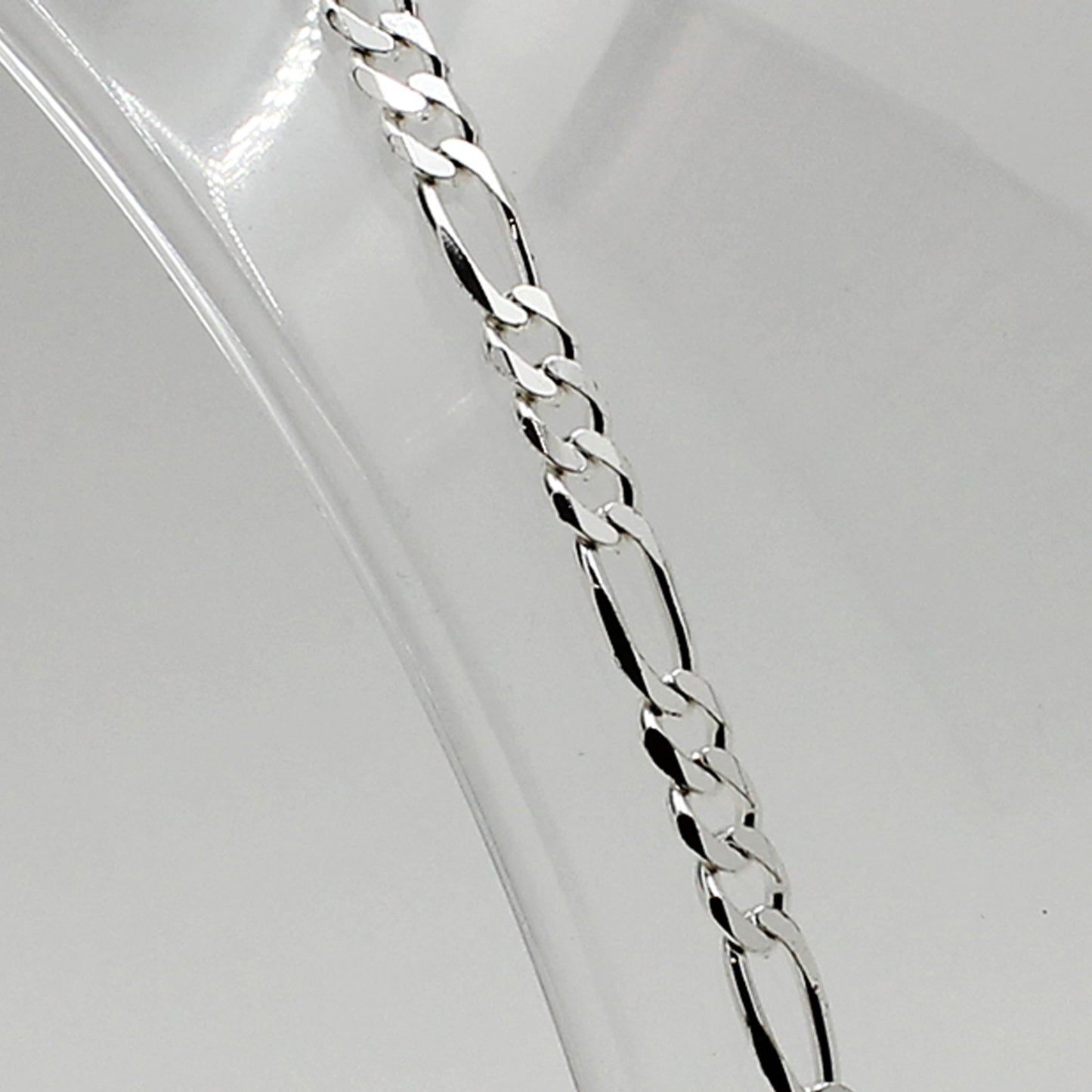 Sterling Silver Figaro Link Necklace - 20"