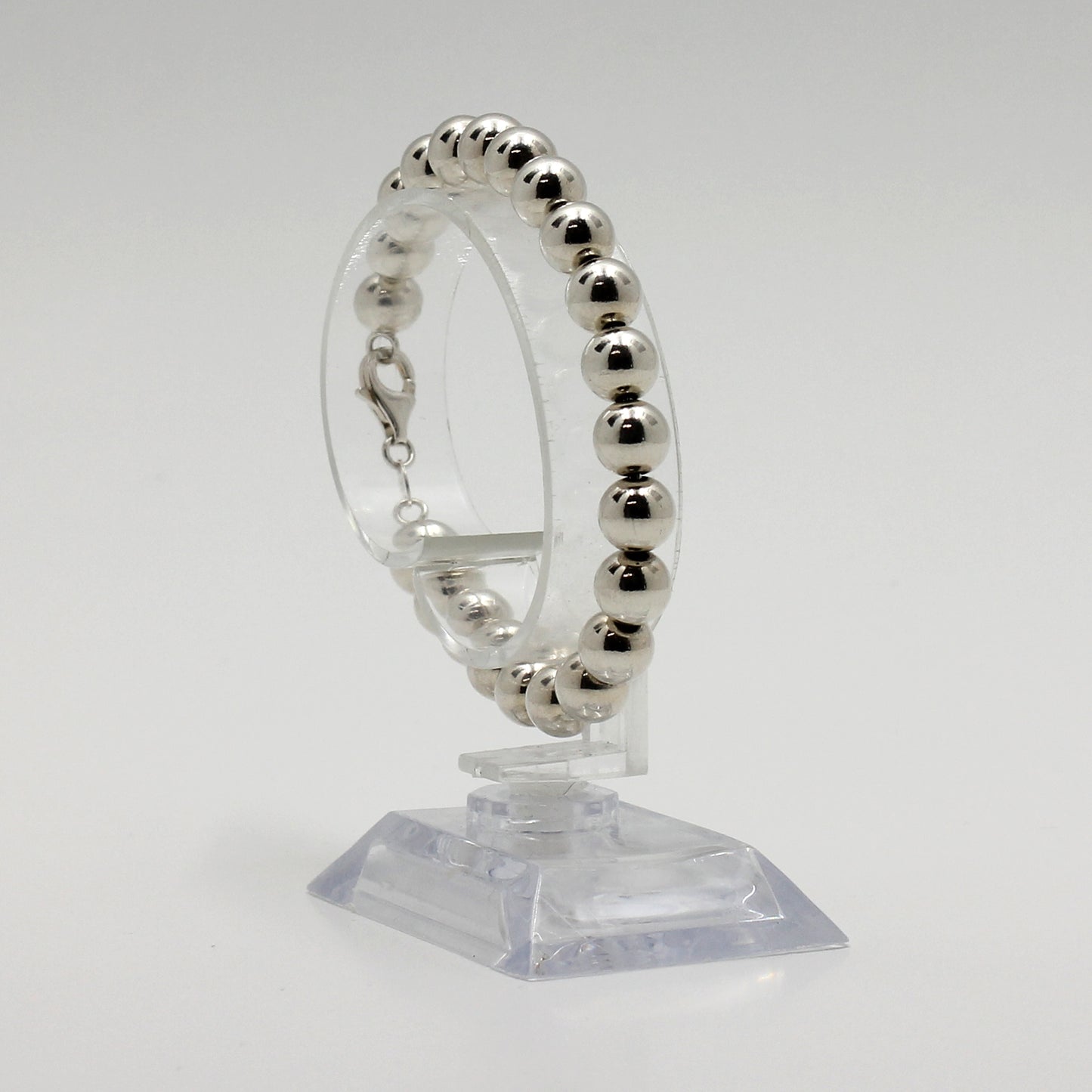 Sterling Silver Pearl Shaped Bracelet
