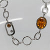 Silver Tone "Fifth Avenue Collection- Boom Boom Boom" Amber Accent Necklace - 31"