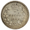 1870 Narrow Rim Canada 5-cents VG-F (VG10) Scratched, marks, or impaired