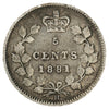 1881H Canada 5-cents Fine (F12) (Scratched)