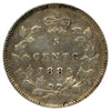 1885 Small 5 Canada 5-cents VF-EF (VF30) (Bent)