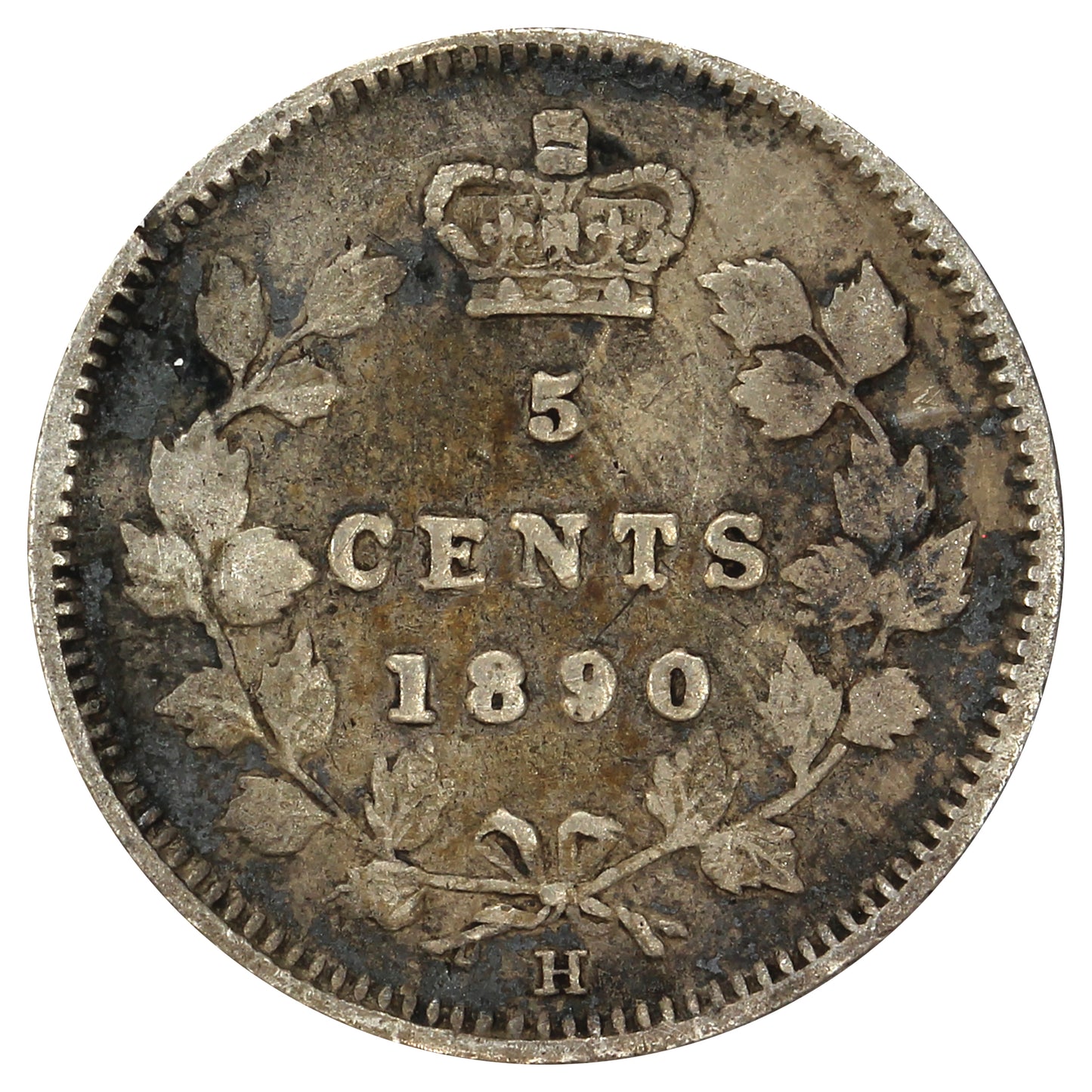 1890H Canada 5-cents Very Fine (VF20) (Impaired)