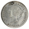 1891 Obv. 5 Canada 5-cents EF-AU (EF45) (Hole)