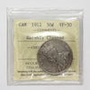 1912 Canada 50-cents ICCS Certified VF30 (Harshly Cleaned)
