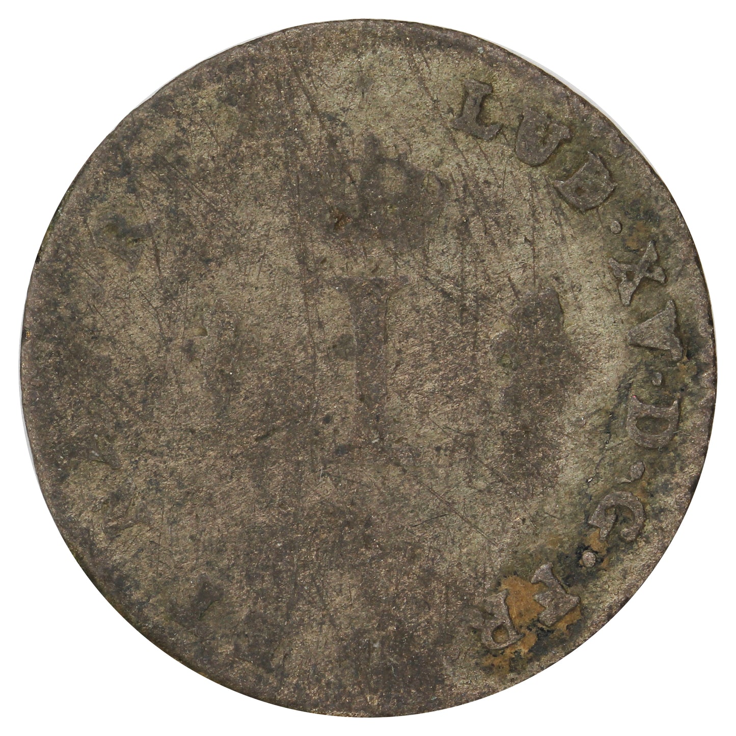 France 1742 Louis XV Double Sol Sous Marque, Poitier Mint