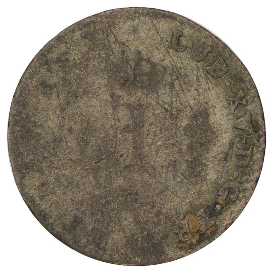 France 1742 Louis XV Double Sol Sous Marque, Poitier Mint