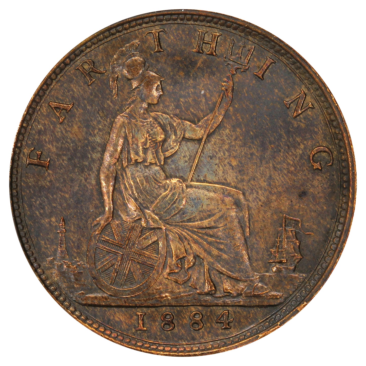 Great Britain 1884 Farthing Uncirculated (MS60) (Impaired)