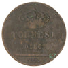 Italian States 1825 Naples 10 Tornesi G-VG (G6) (Corroded)