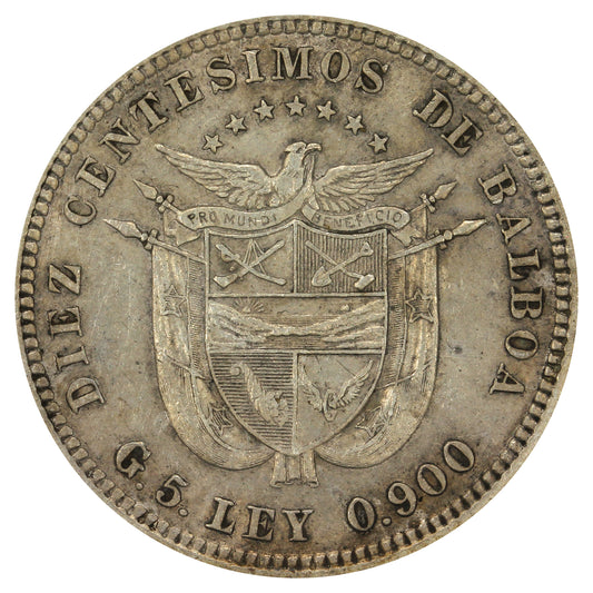 Panama 1904 10 Centesimos Extra Fine (EF40)