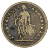 Switzerland 1877 B 1/2 Franc Very Fine (VF20) (Toned)