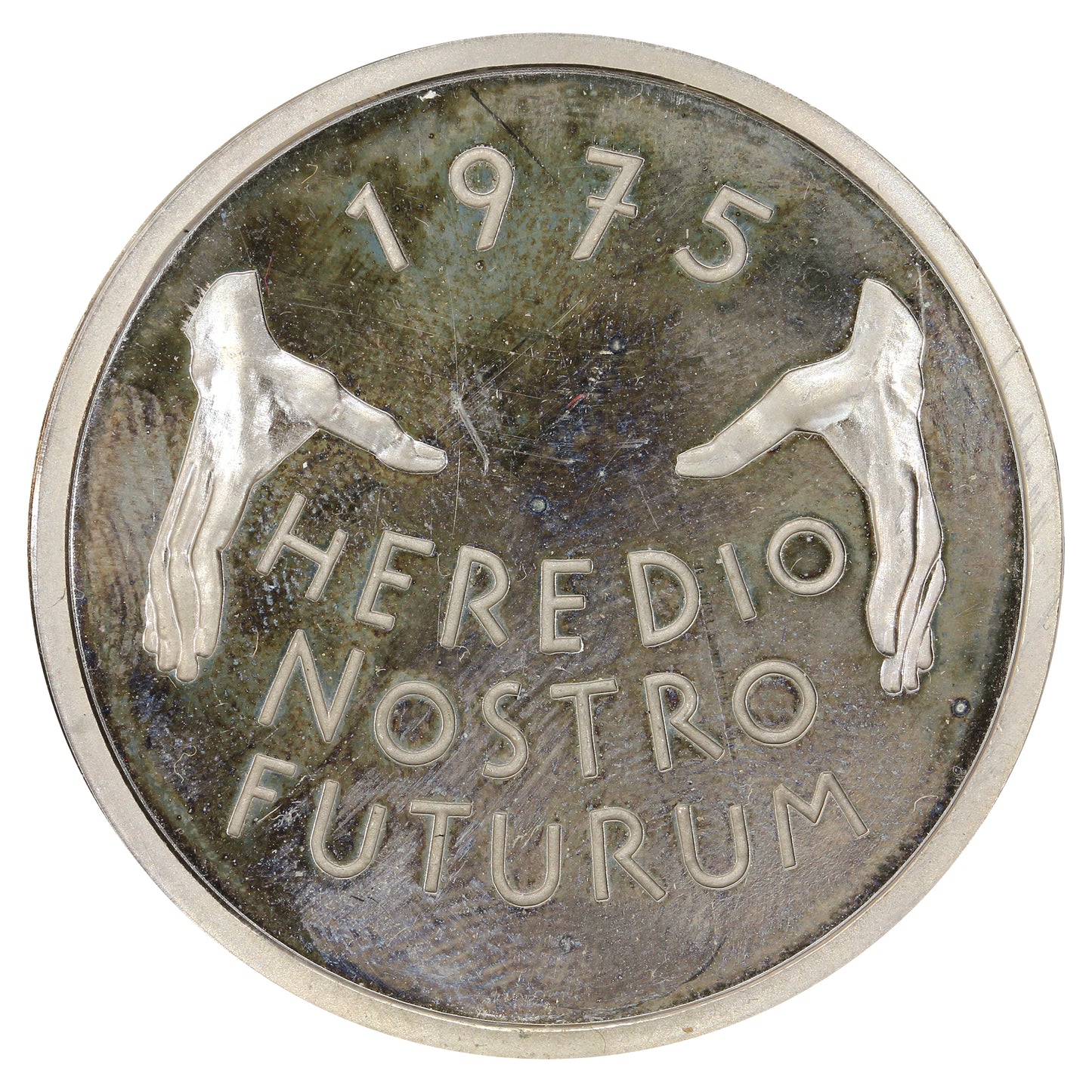 Switzerland 1975 5 Francs Proof (Toned)