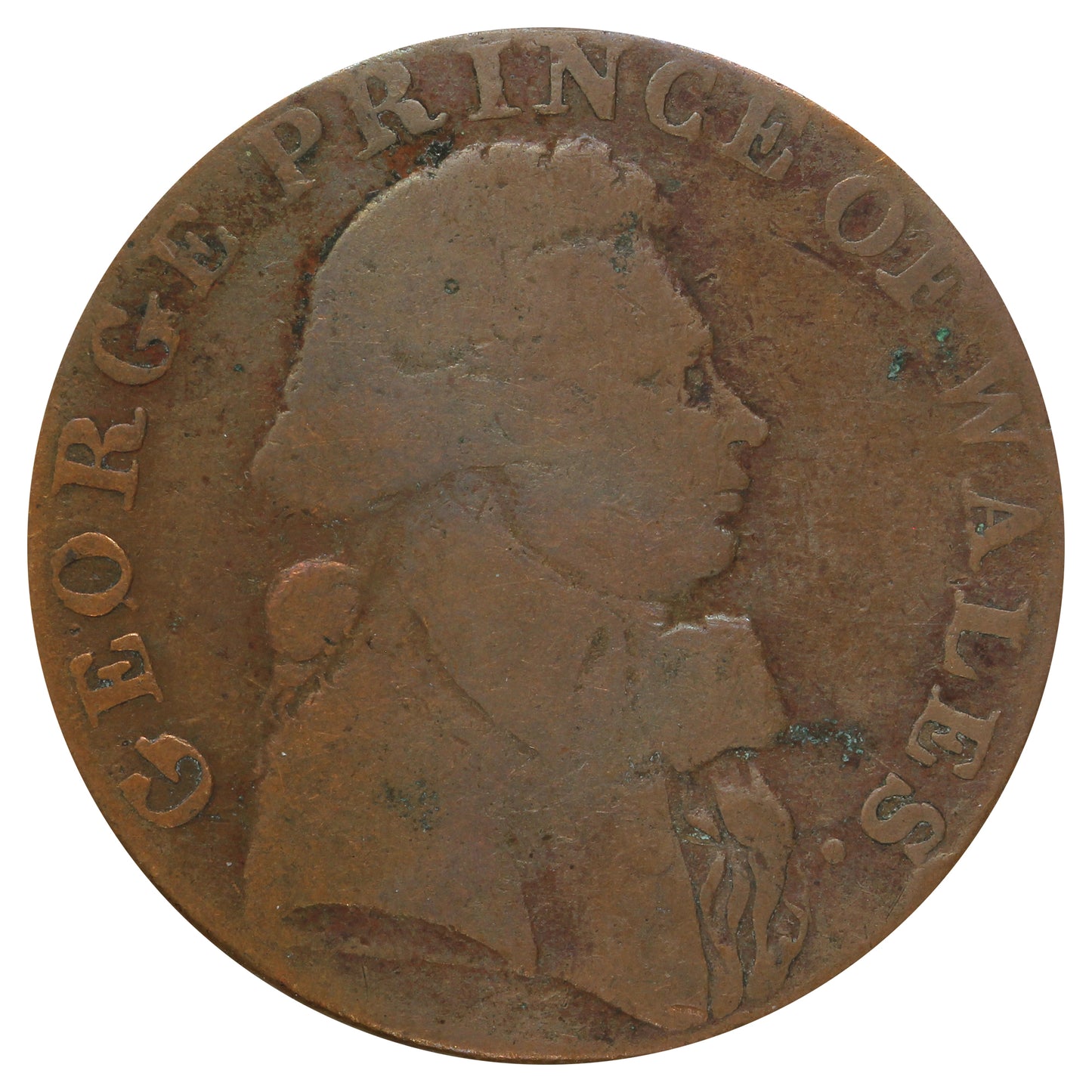 Great Britain 1894 George Prince of Wales Halfpenny Token, Fine (F12)
