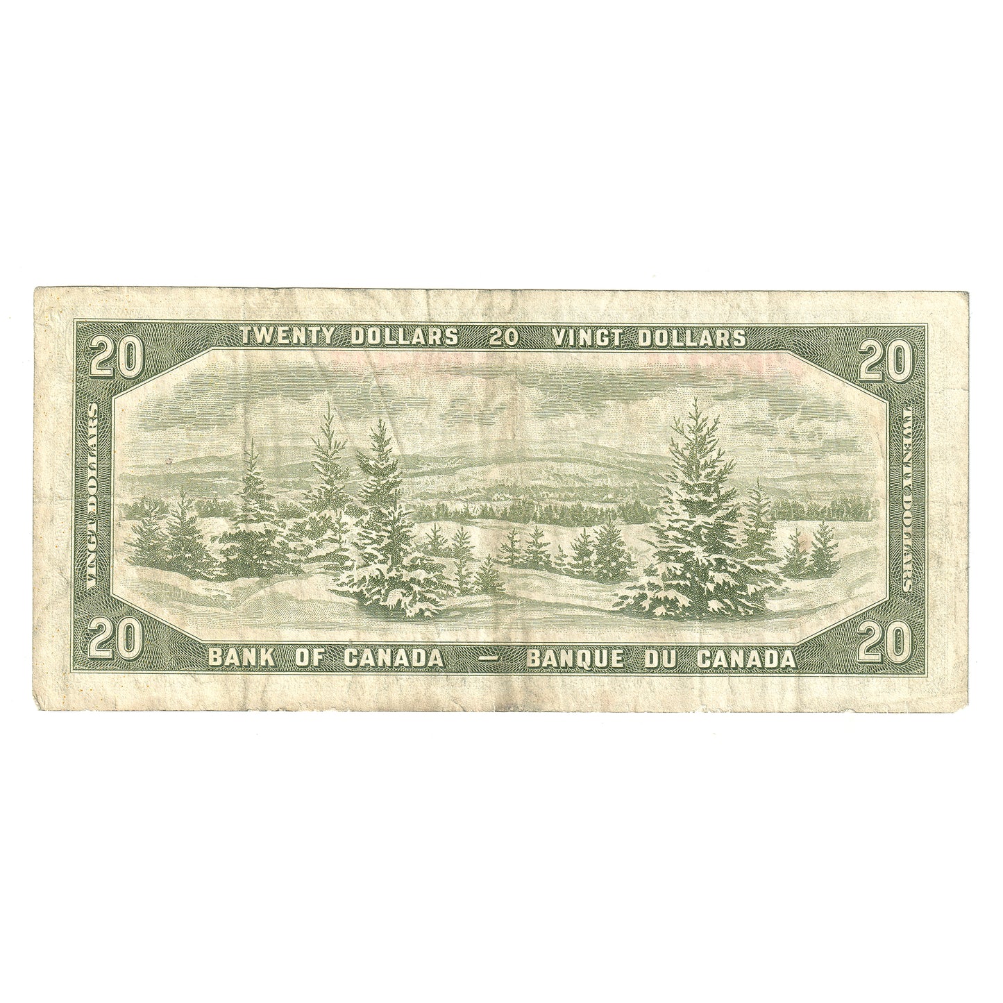 BC-33a 1954 Canada $20 Note Coyne-Towers, B/E, VF (damaged)