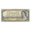 BC-33b 1954 Canada $20 Note Beattie-Coyne, D/E, VF (tear)