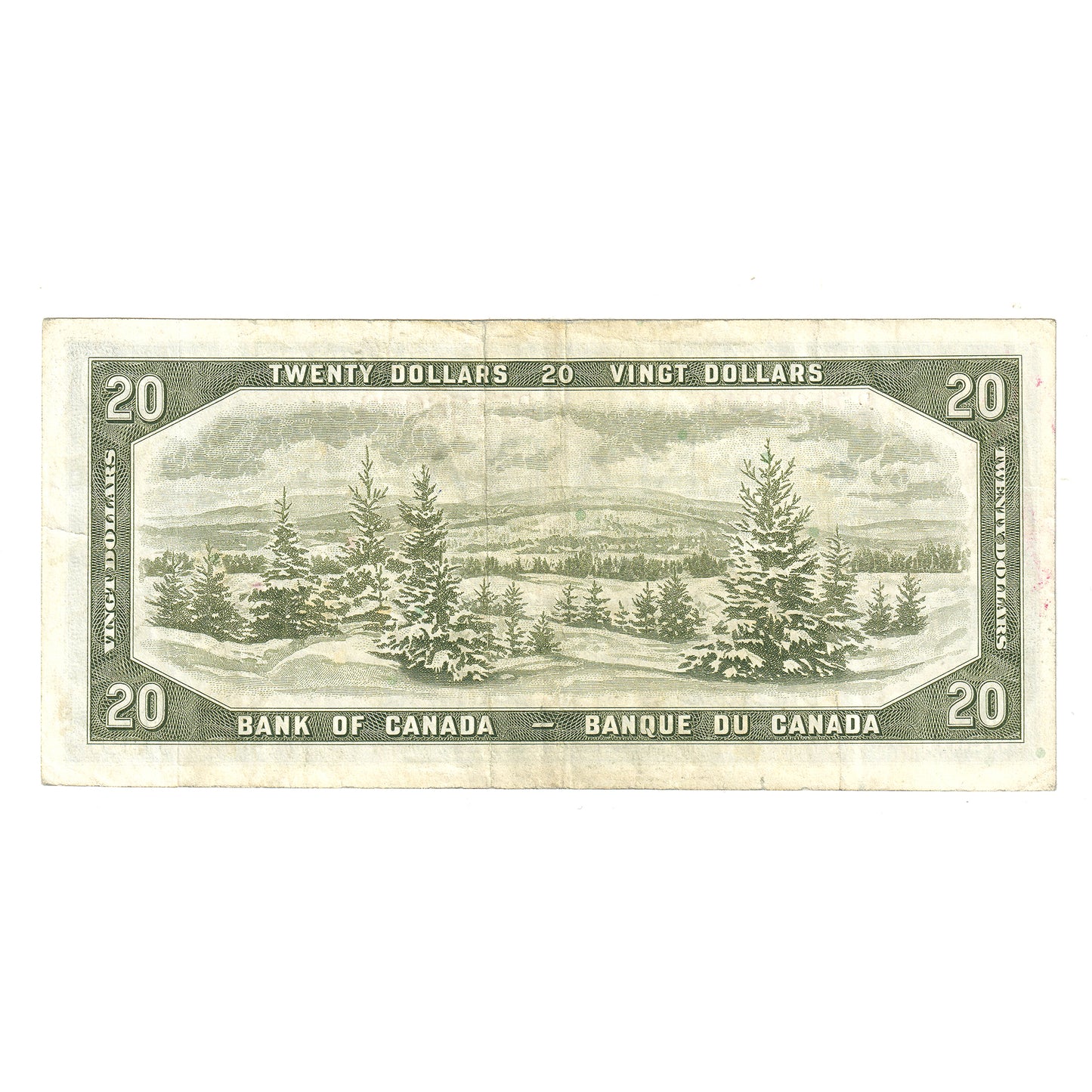 BC-33b 1954 Canada $20 Note Beattie-Coyne, D/E, VF (tear)