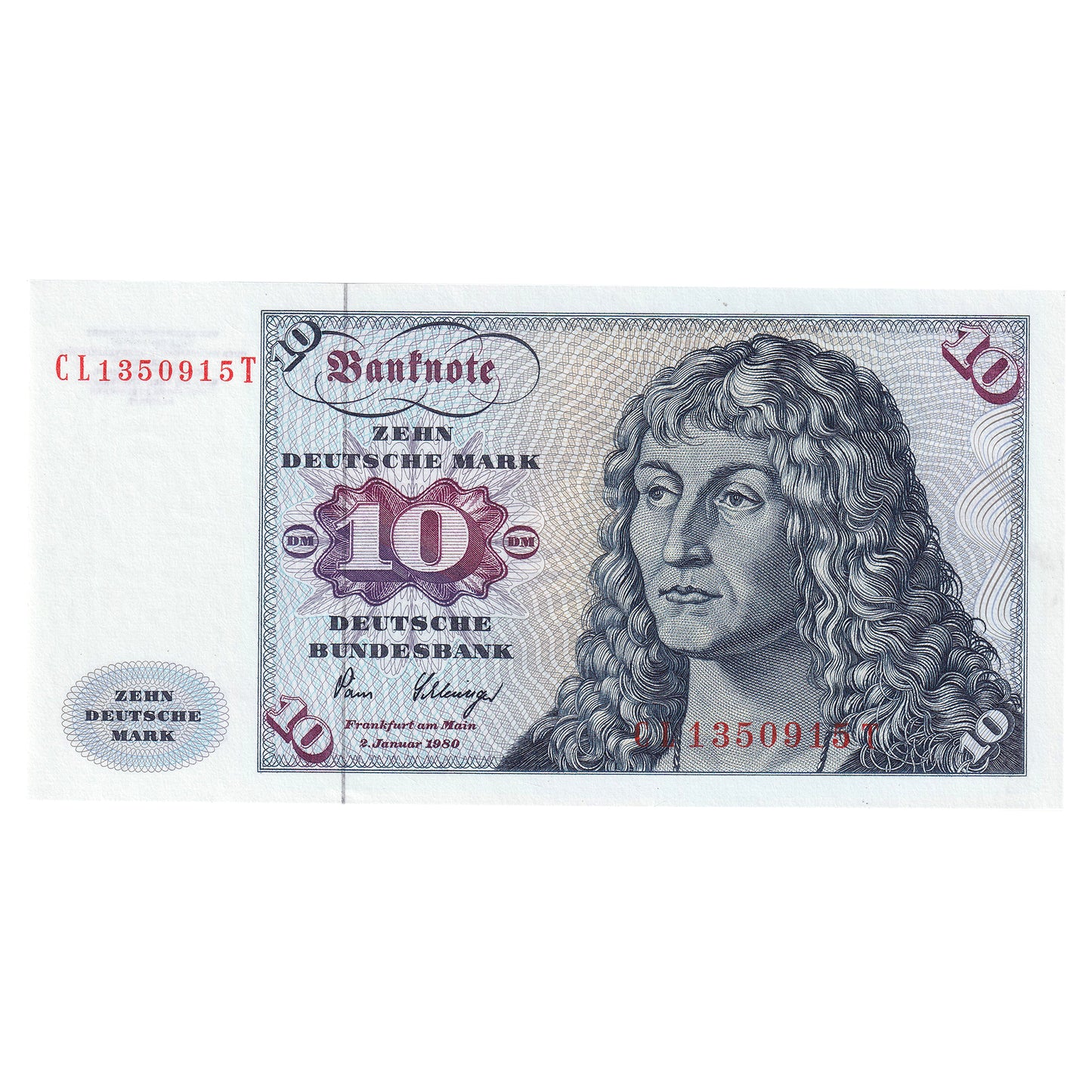 Germany 1980 10 Mark Note, Pick #31c