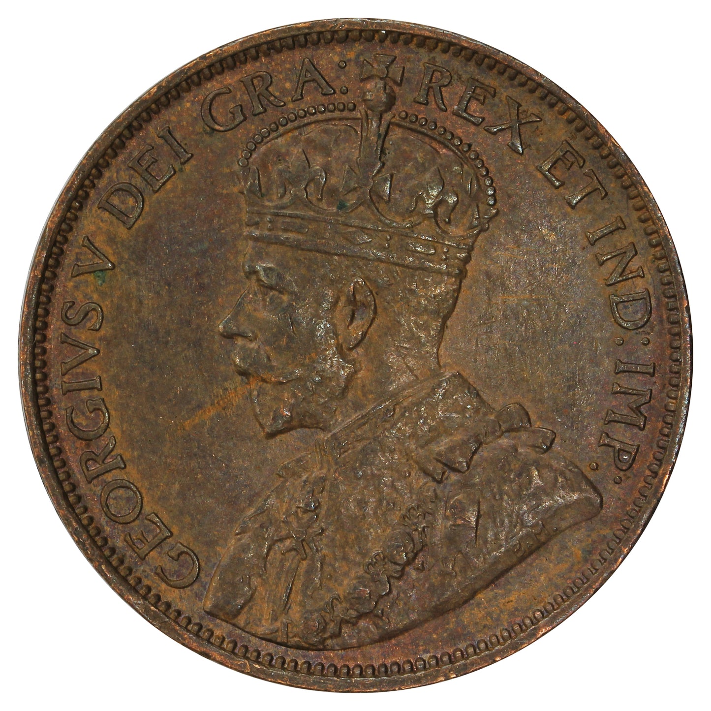 1920 Large Canada 1-cent Extra Fine (EF40) Cleaned, scratched or impaired.