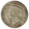 1880H Obv. 3 Canada 5-cents Fine (F12) scratched, bent or impaired