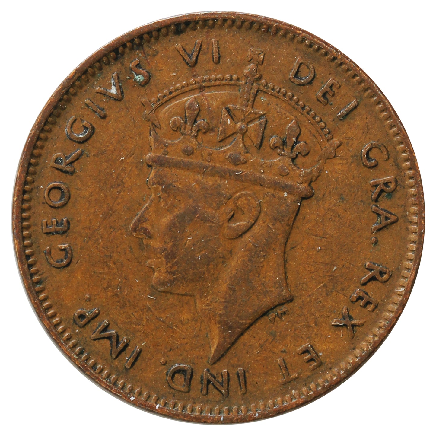 1942 Newfoundland 1-cent VF-EF (VF30) Cleaned, scratched or impaired