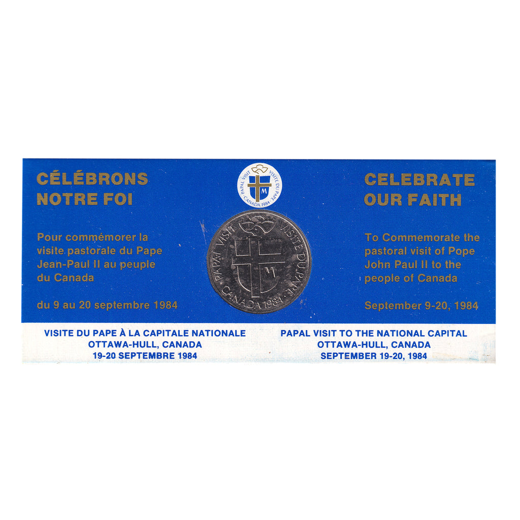 1984 Pope John Paul II Papal Visit to the National Capital Ottawa-Hull Medallion in Holder