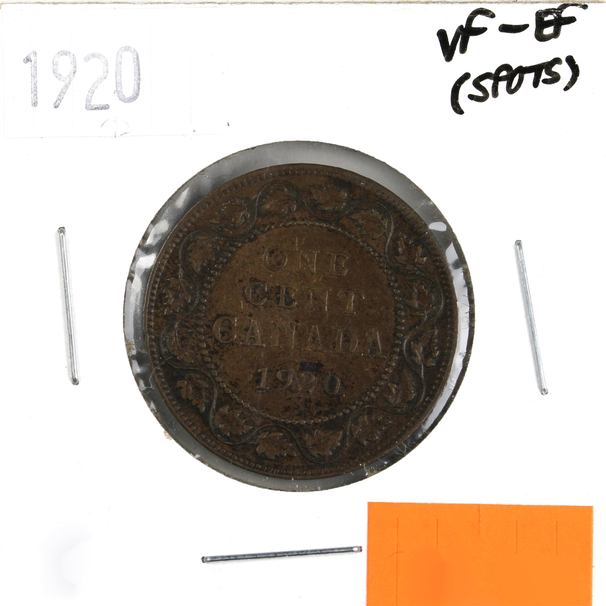 1920 Large Canada 1-cent VF-EF (VF30) Corrosion, spots, or impaired