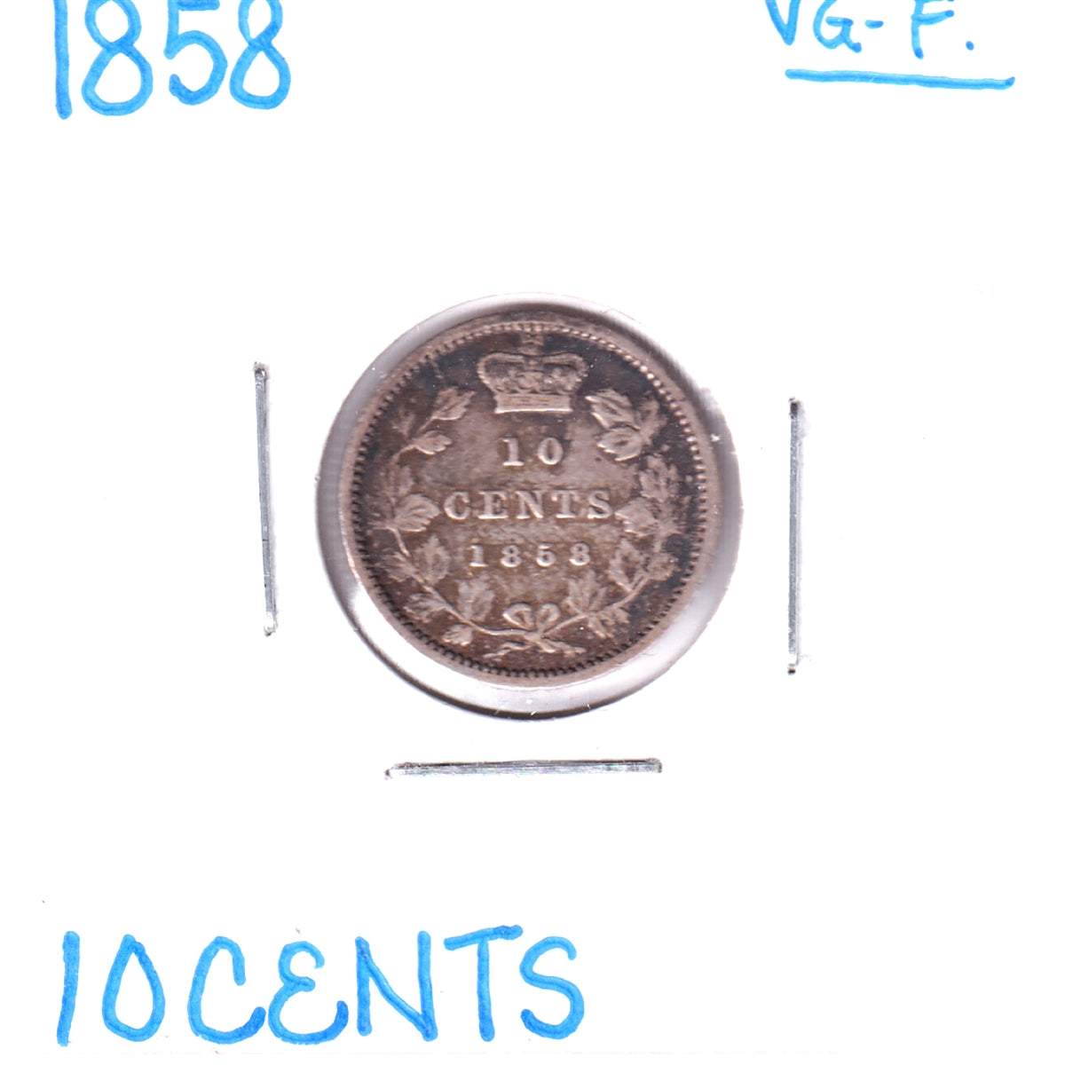 1858 Canada 10-cents VG-F (VG10) $