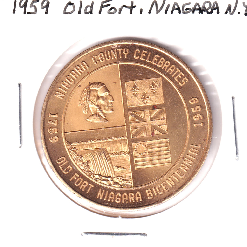 1959 Old Fort Niagara Bicentennial 50-cent Souvenir Coin (Spots)