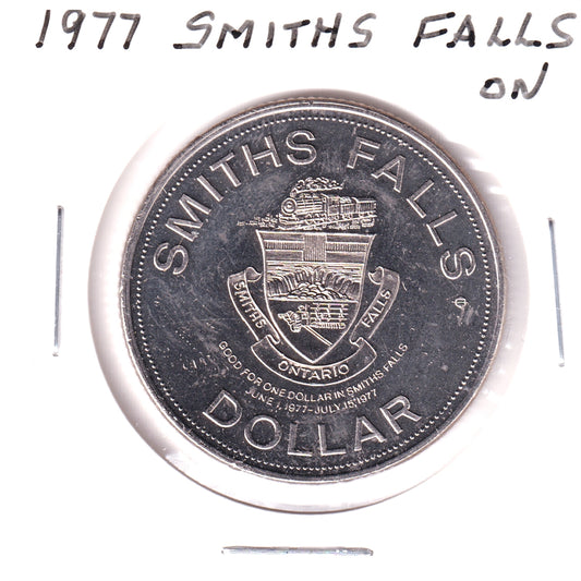 1977 Smiths Falls, ON, Settlers Days Trade Dollar Token