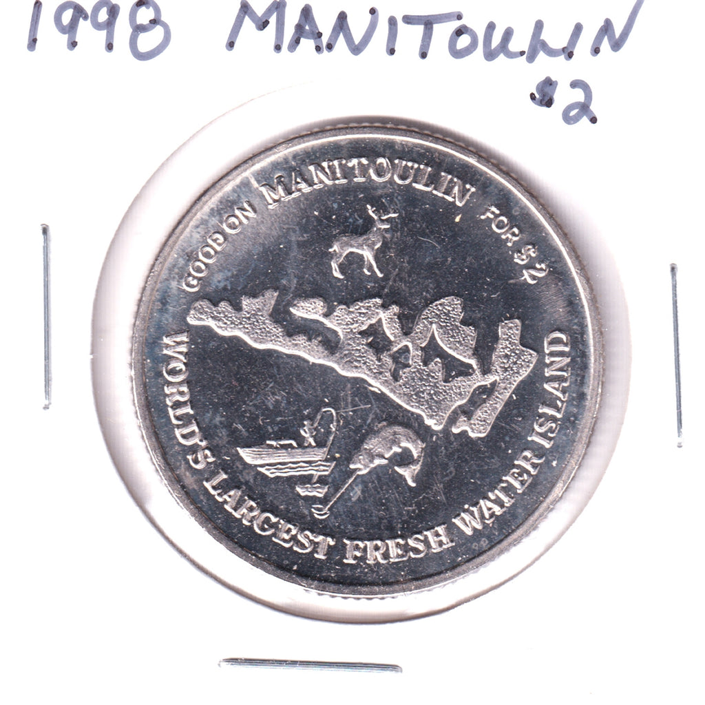 1998 Manitoulin Island, Ontario, Haweater $2 Trade Token: Lions Club of Little Current