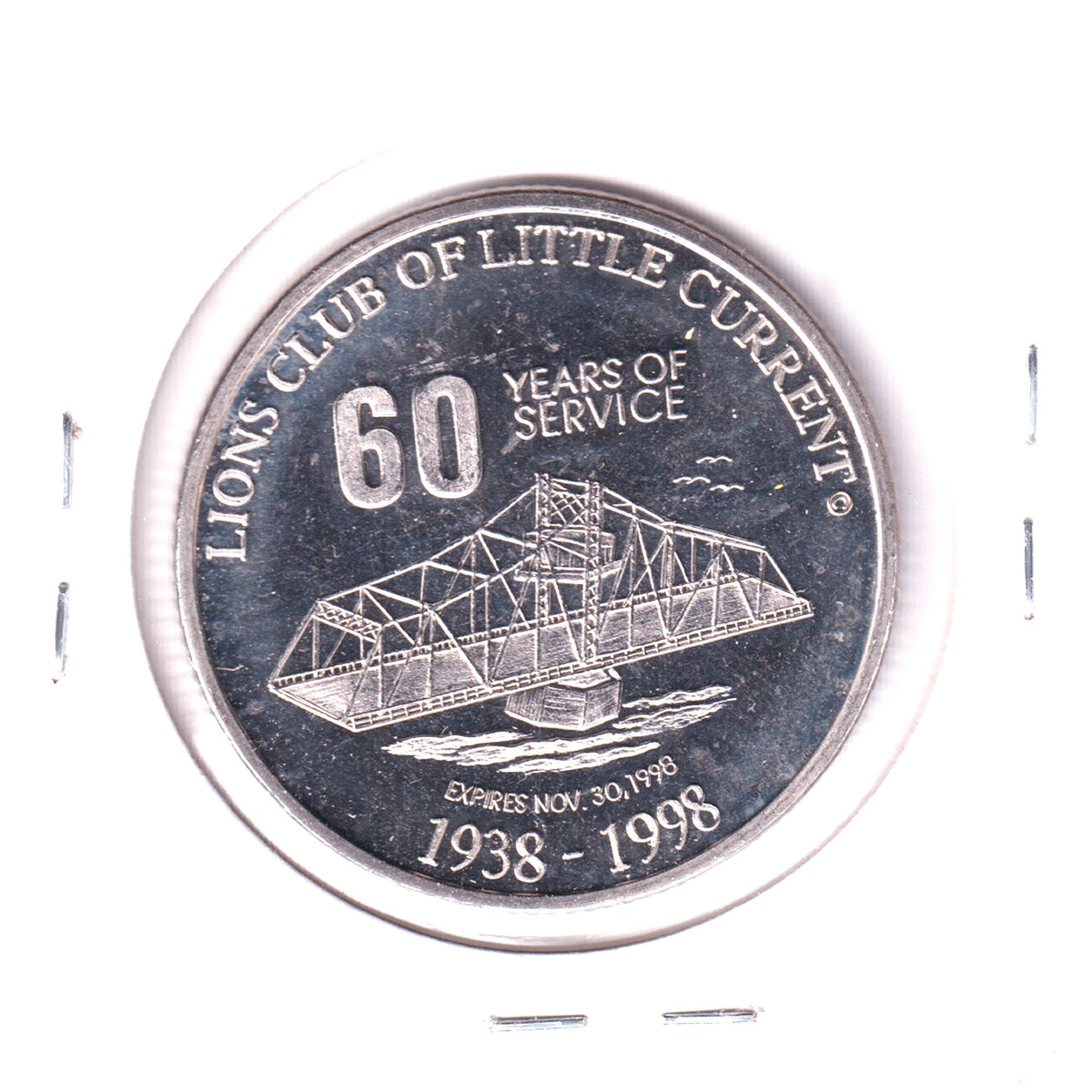 1998 Manitoulin Island, Ontario, Haweater $2 Trade Token: Lions Club of Little Current