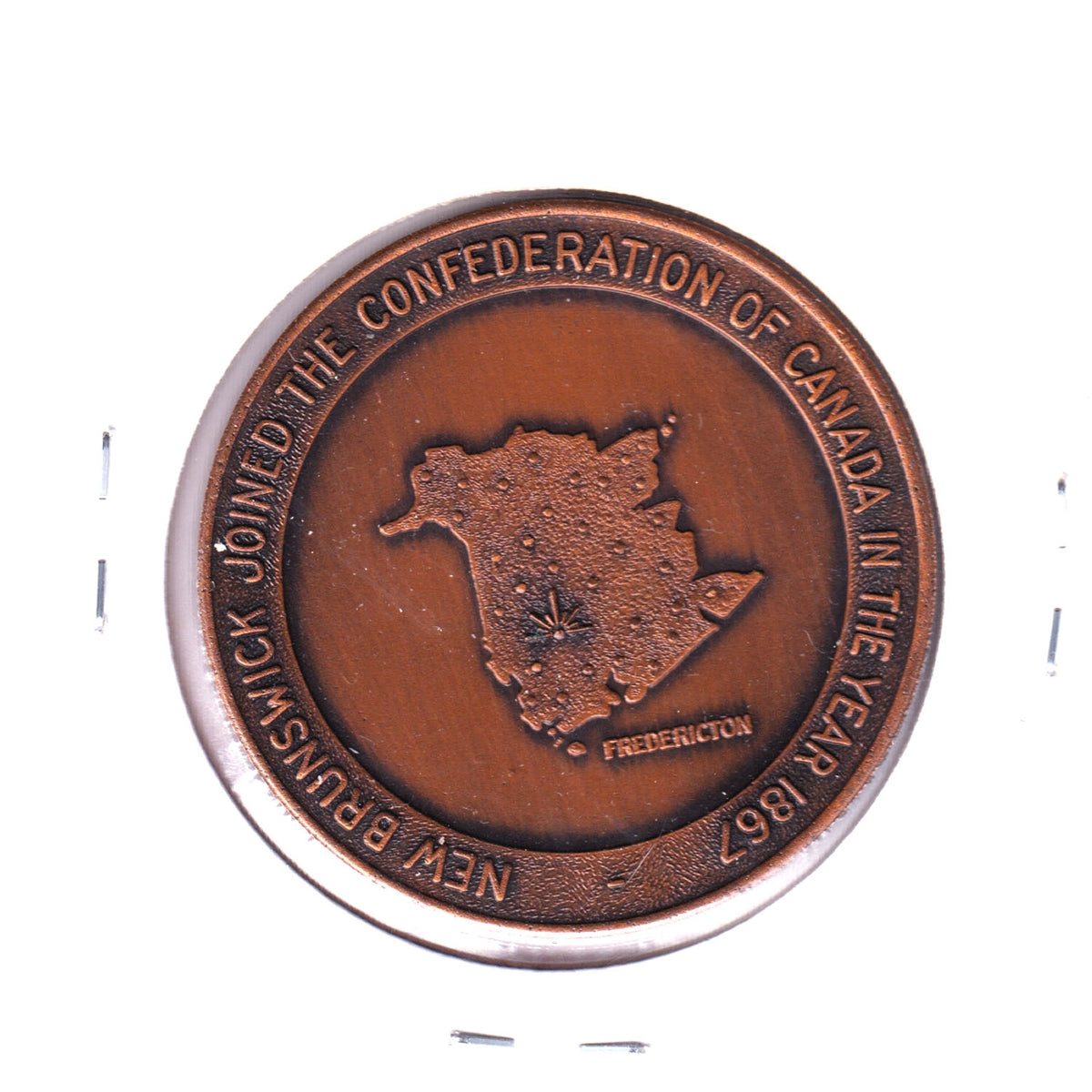 New Brunswick Joined the Confederation of Canada in the Year 1867 Medallion