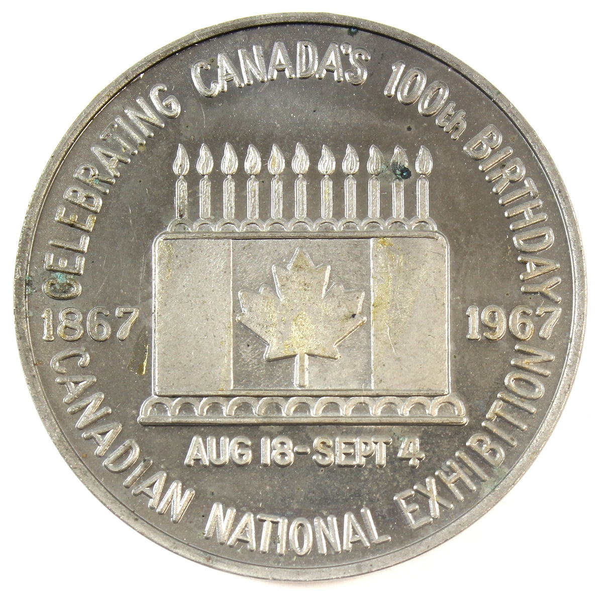 1967 Canadian National Exhibition (CNE) Canadian Centennial Medallion