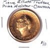 Pierre Elliott Trudeau - Prime Minister of Canada Medallion (Gold Colour)