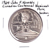 1964 Canadian Centennial Numismatic Park Large Medallion: Kennedy Half Dollar