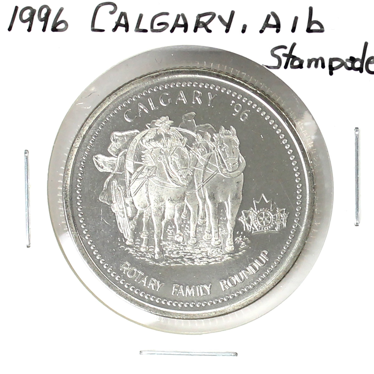 1996 Calgary Stampede Souvenir Dollar: Rotary Family Roundup