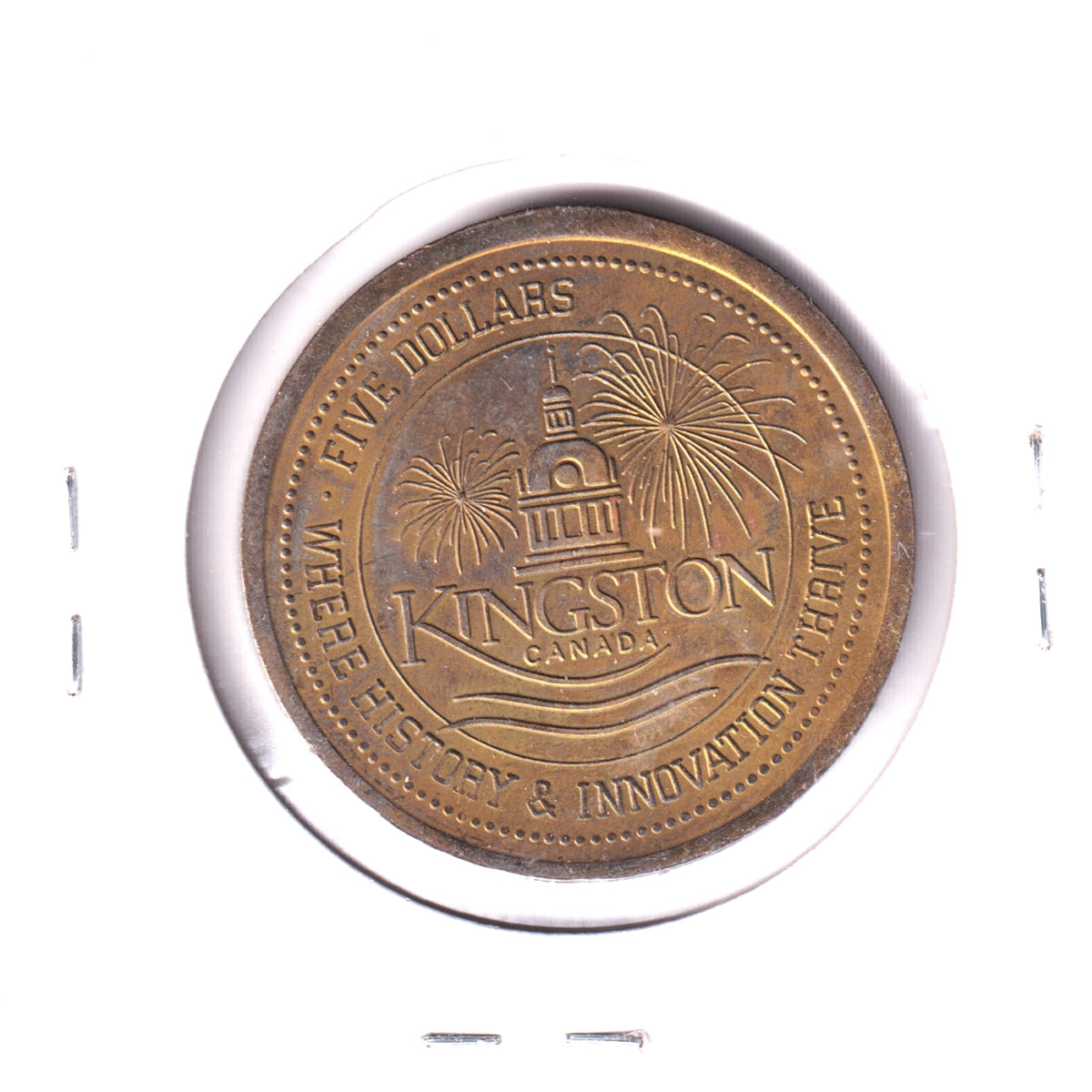 2000 Kingston, ON, $5 Trade Token: Where History & Innovation Thrive