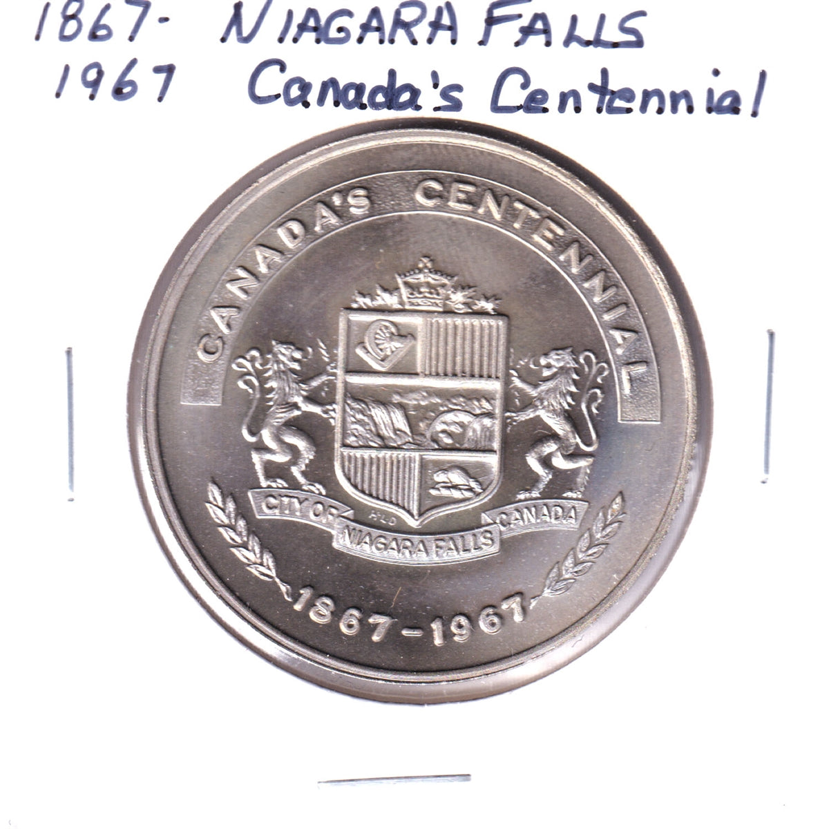 1967 Niagara Falls, Ontario, Canada's Centennial Medallion