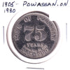 1980 Powassan, Ontario, 75th Years Trade Dollar Token