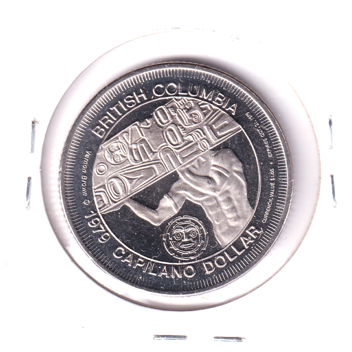 1979 British Columbia Capilano Dollar Trade Token: Lah-Who-Late, Mary Capilano
