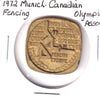1972 Munich Games Canadian Olympic Association Medallion: Fencing