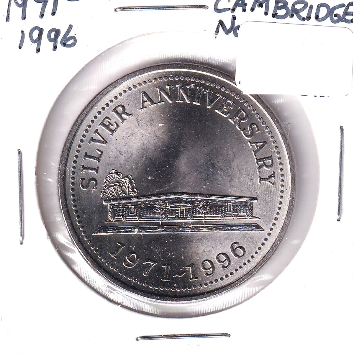 1996 Cambridge Newfoundland Club Silver Anniversary Medallion