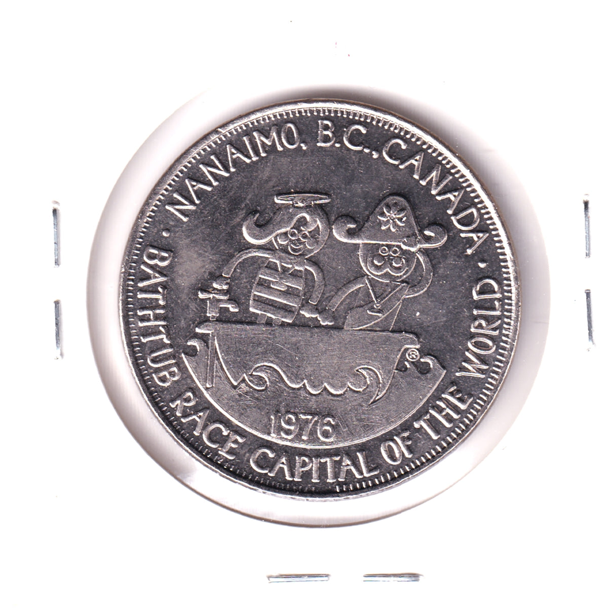 1976 Nanaimo, BC, Trade Dollar Token: 10th Annual Bathtub Race & The Bastion