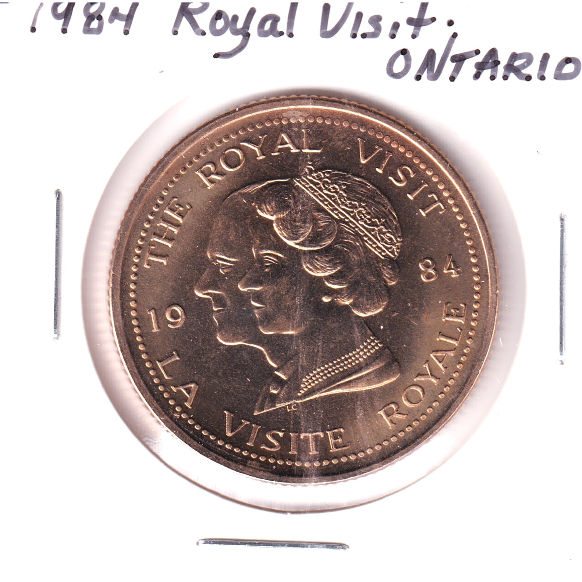 1984 Ontario The Royal Visit - Celebrating Together Bilingual Medallion