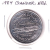 1984 Gander, NL Aviation Dollar Trade Token: Flying Fortress / Gander 25th Anniversary